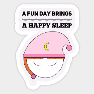 A Fun Day Brings A Happy Sleep Girl Satisfaction Sleep Management Sticker